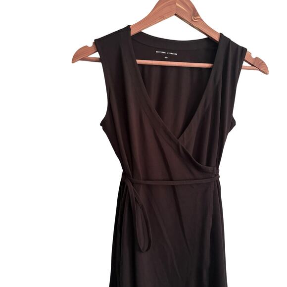 Universal Standard Wrap Twirl Dress 4XS 00 0 2XS NWT Black Capsule Travel Midi - Picture 11 of 11